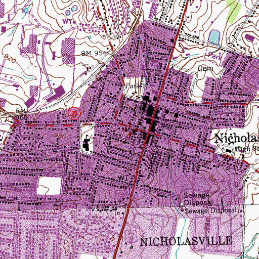 Topographic Map of Jessamine County Emergency Medical Services, KY