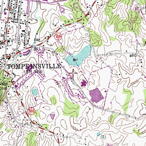 Topographic Map of Monroe County Ambulance Service, KY