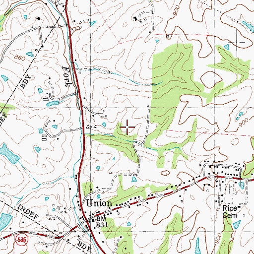 Topographic Map of Union Emergency Services Alliance, KY