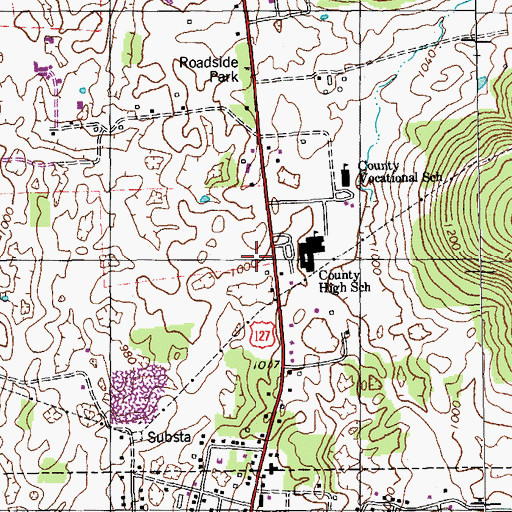 Topographic Map of Clinton County Emergency Medical Services, KY