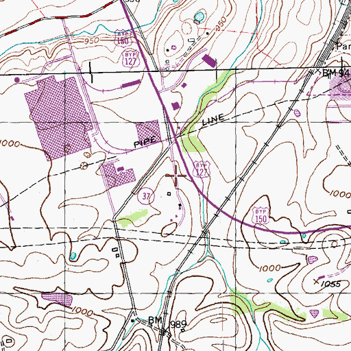 Topographic Map of Boyle County Emergency Medical Services, KY
