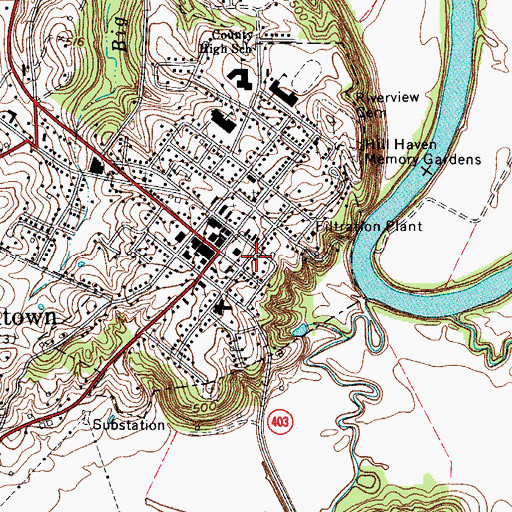 Topographic Map of Butler County Ambulance Service, KY