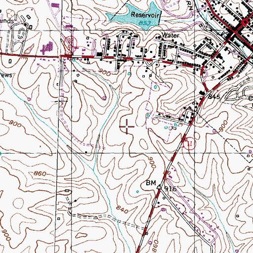 Topographic Map of Fleming County Emergency Medical Services, KY
