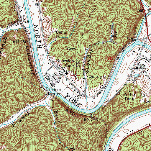 Topographic Map of McIntosh Ambulance, KY