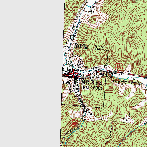 Topographic Map of Jackson County Ambulance Service, KY