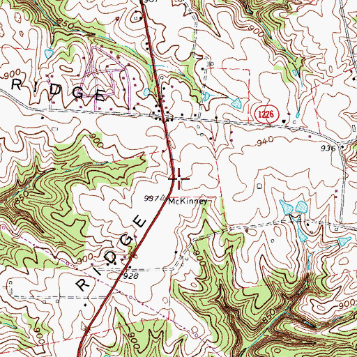 Topographic Map of Trimble County Emergency Medical Services, KY