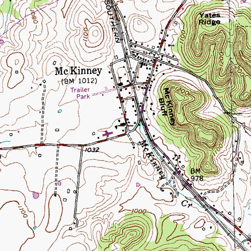 Topographic Map of McKinney Area Rescue Squad, KY