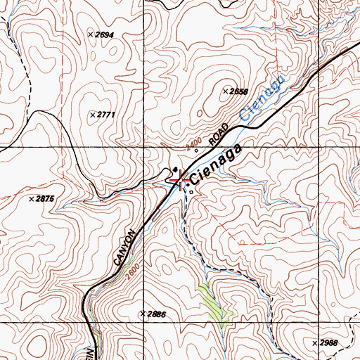 Topographic Map of Klipstein Ranch, CA