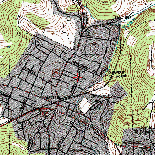 Topographic Map of Rockcastle County Ambulance Service, KY