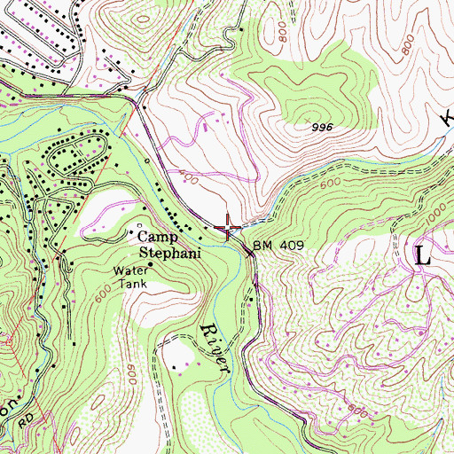 Topographic Map of Klondike Canyon, CA