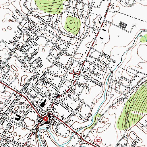 Topographic Map of Wayne County Emergency Medical Services, KY