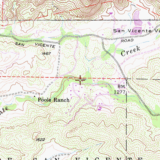 Topographic Map of Klondike Creek, CA