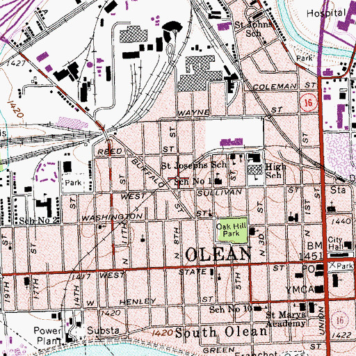 Topographic Map of Trans Am Ambulance Services, NY