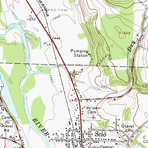 Topographic Map of Medical Transport Service of Allegany County, NY