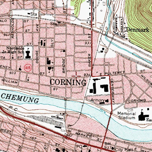 Topographic Map of Rural / Metro Medical Services, NY