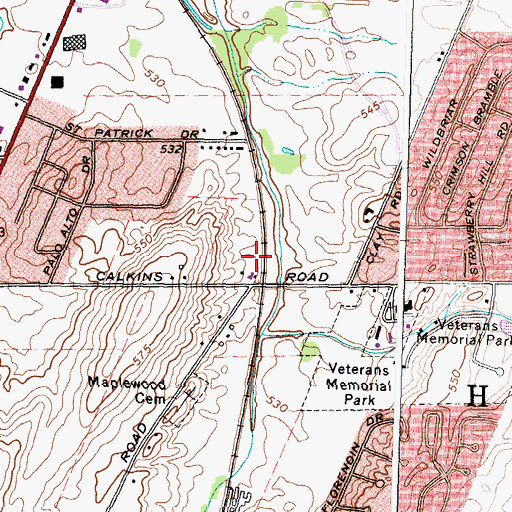 Topographic Map of Henrietta Volunteer Ambulance Service, NY