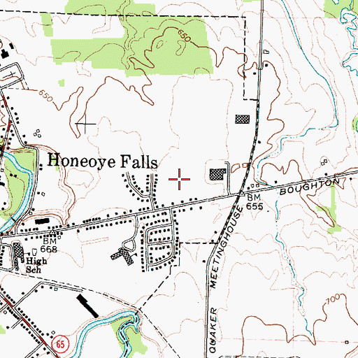 Topographic Map of Honeoye Falls Ambulance, NY