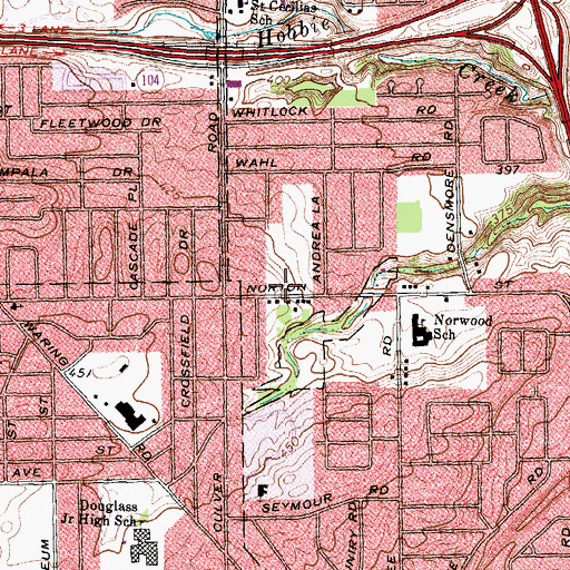 Topographic Map of Irondequoit Ambulance, NY