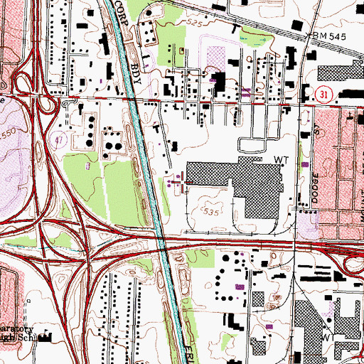 Topographic Map of Monroe Ambulance, NY