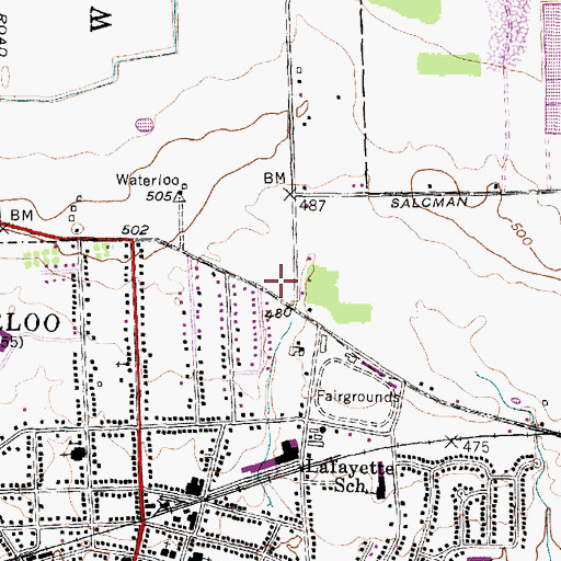 Topographic Map of North Seneca Ambulance, NY