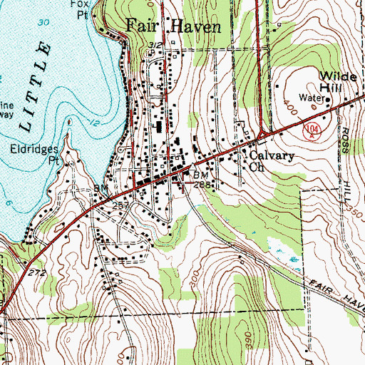 Topographic Map of Village of Fair Haven Ambulance, NY