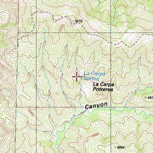 Topographic Map of La Carpa Spring, CA