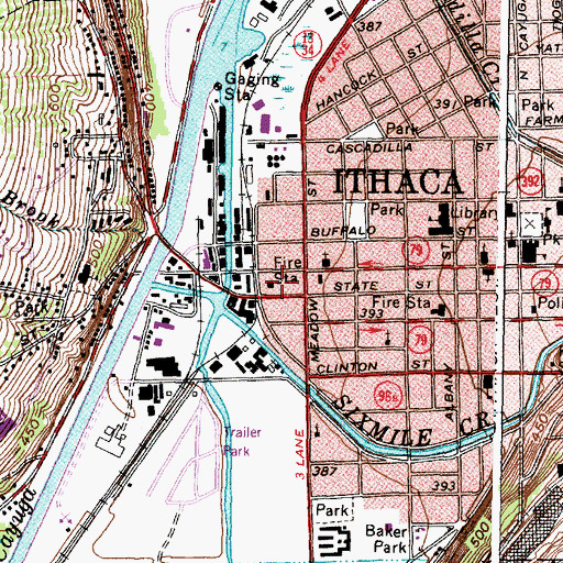 Topographic Map of Bangs Ambulance, NY