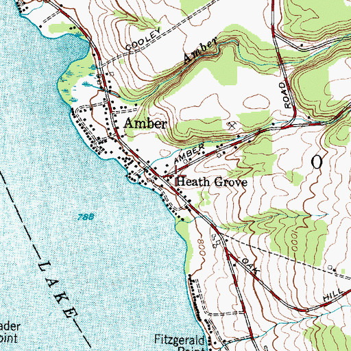 Topographic Map of Amber Ambulance, NY