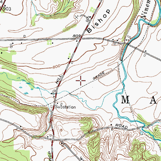 Topographic Map of Marcellus Ambulance Voluntary Emergency Services, NY