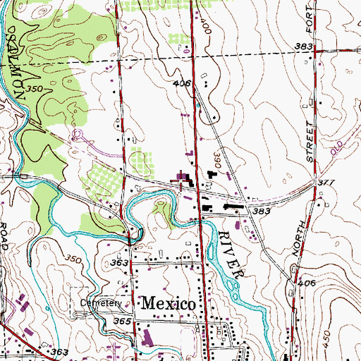 Topographic Map of Donald McFee Memorial Ambulance Service, NY