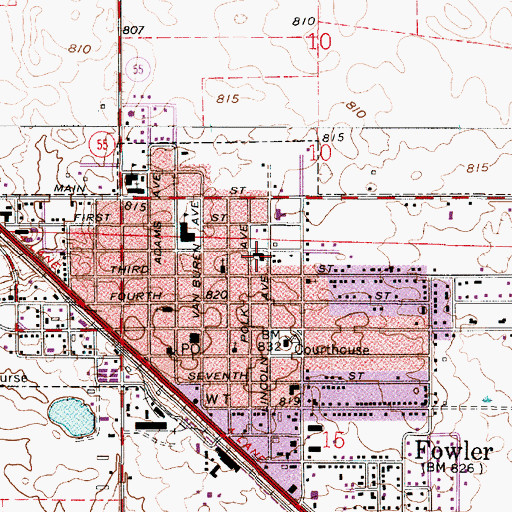 Topographic Map of Benton County Emergency Medical Service, IN
