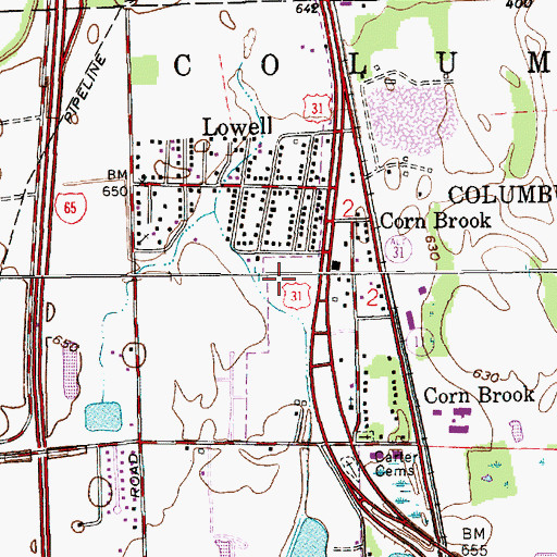 Topographic Map of Trans - Care Ambulance, IN