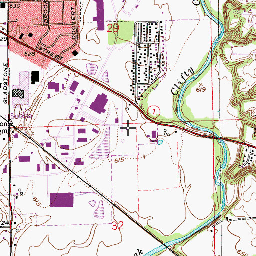 Topographic Map of Columbus Regional Hospital Ambulance Service Station 3, IN