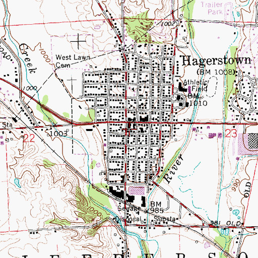 Topographic Map of Culberson Emergency Medical Services, IN
