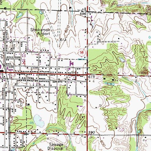 Topographic Map of Care Ambulance Service, IN