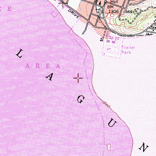 Topographic Map of La Laguna, CA