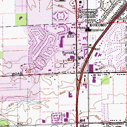 Topographic Map of Personal Care Ambulance Transport, IN