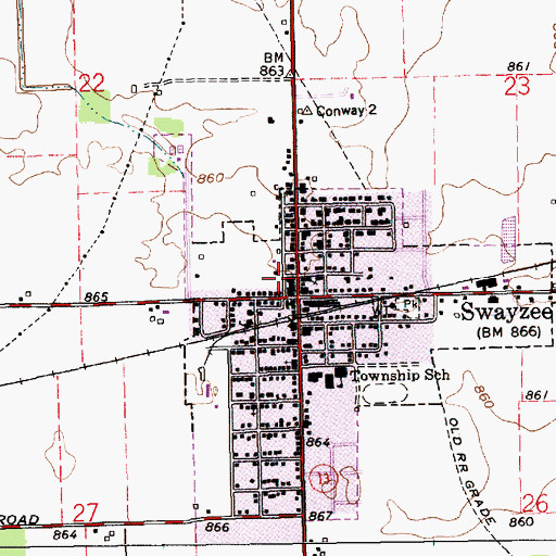 Topographic Map of Southwest Medic Ambulance, IN