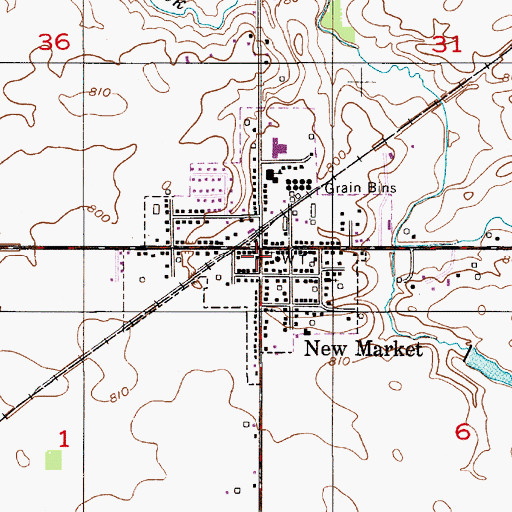 Topographic Map of S - W Rescue Services, IN