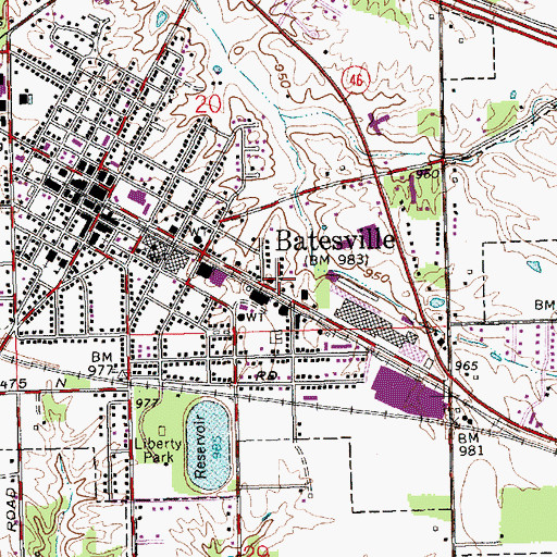 Topographic Map of Tri - County Ambulance, IN