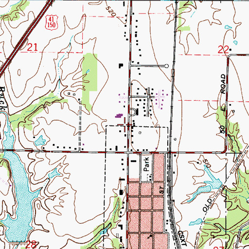Topographic Map of Sullivan County Ambulance Service, IN