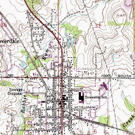 Topographic Map of Putnam County Operation Life - Cloverdale Substation, IN