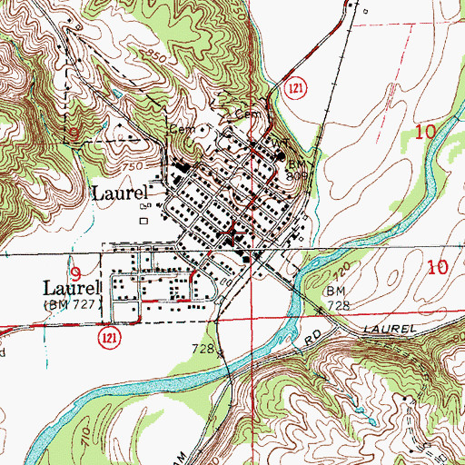 Topographic Map of Franklin County Emergency Medical Services Station 3, IN