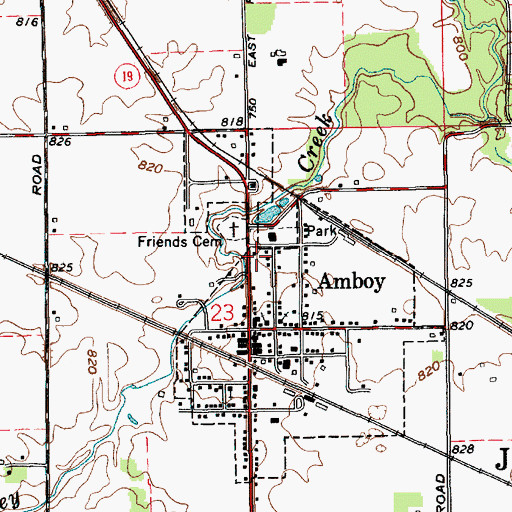Topographic Map of Converse Volunteer Ambulance - Substation, IN