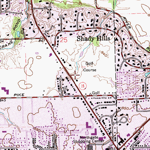 Topographic Map of TransCare Ambulance Service, IN