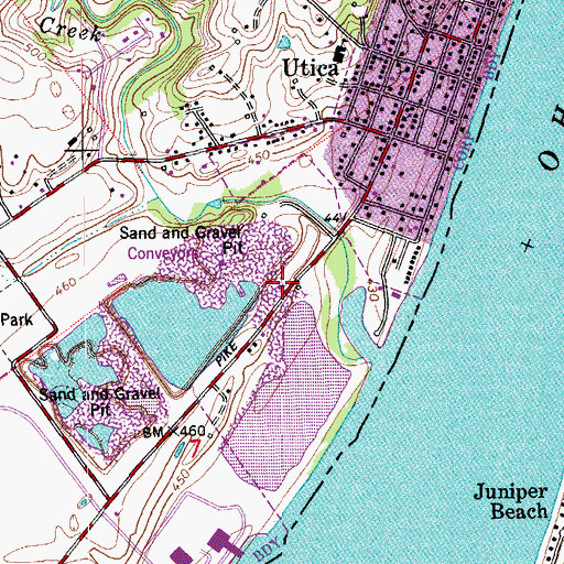 Topographic Map of New Chapel Emergency Medical Services, IN