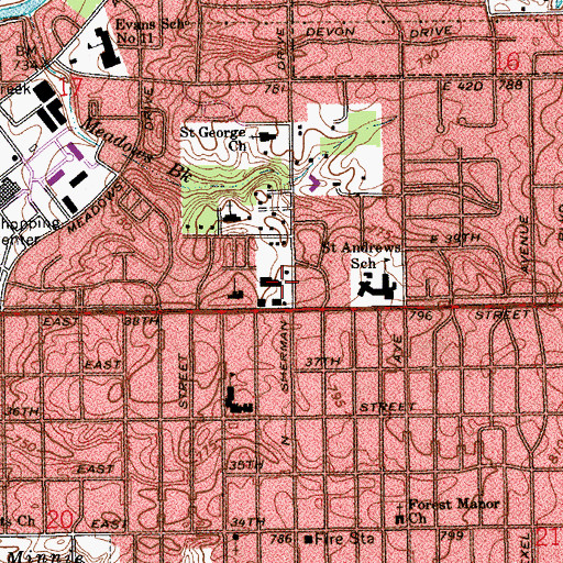 Topographic Map of Wishard Emergency Medical Services Medic 010, IN