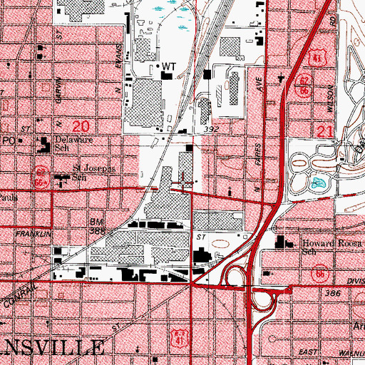 Topographic Map of American Medical Response, IN