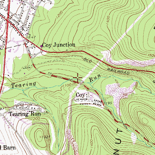 Topographic Map of Special Medical Response Team, PA
