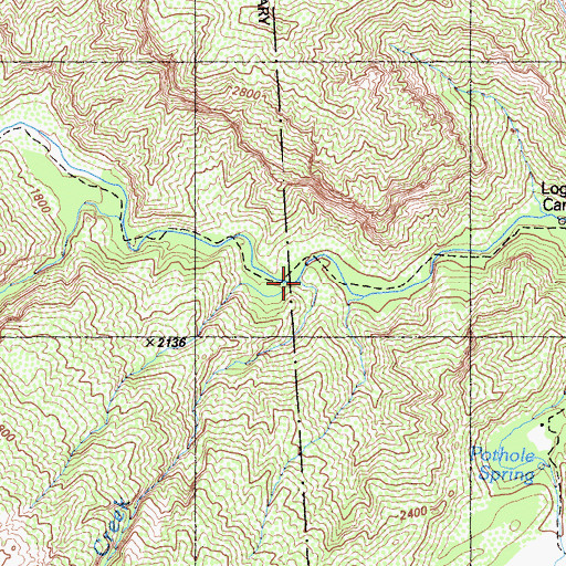 Topographic Map of Lacosca Creek, CA